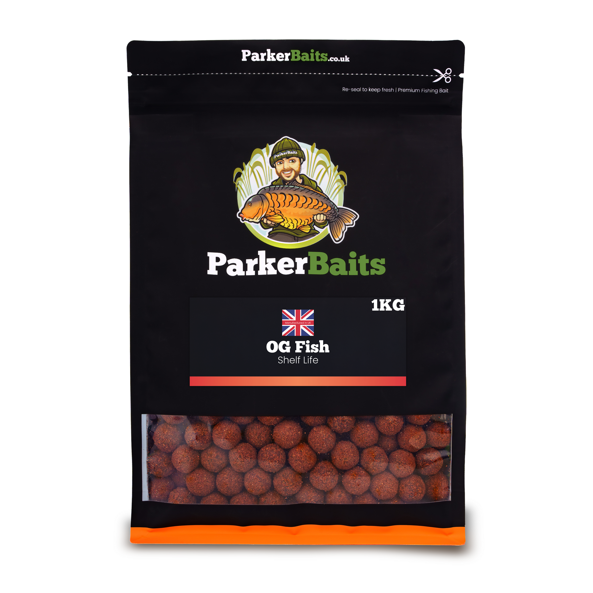 PARKER BAITS PARKER BAITS Boilies - OG Fish - Shelf Life - 1kg - Parkfield Angling Centre
