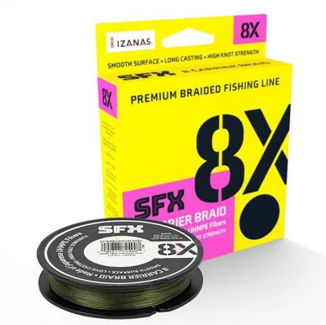 SUFIX SUFIX SFX 8X Low Vis Green 135M  - Parkfield Angling Centre