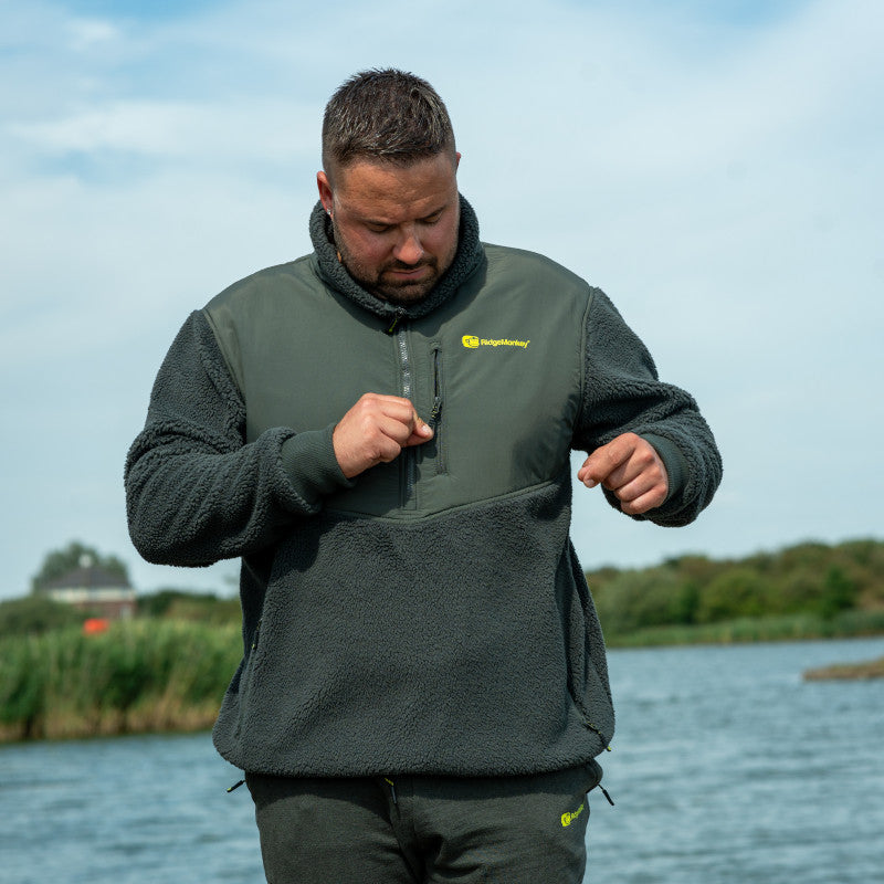 RIDGEMONKEY RIDGEMONKEY APEarel ThermaPro Sherpa Fleece Green - Parkfield Angling Centre