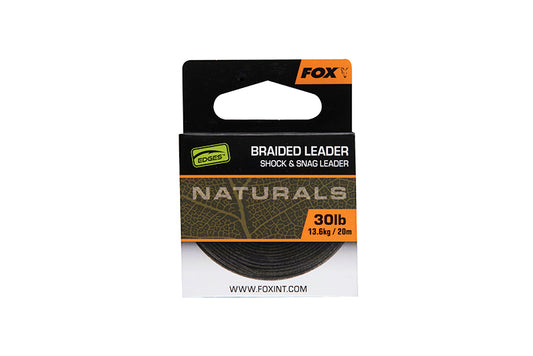 FOX FOX Naturals Braided Leader X20M  - Parkfield Angling Centre
