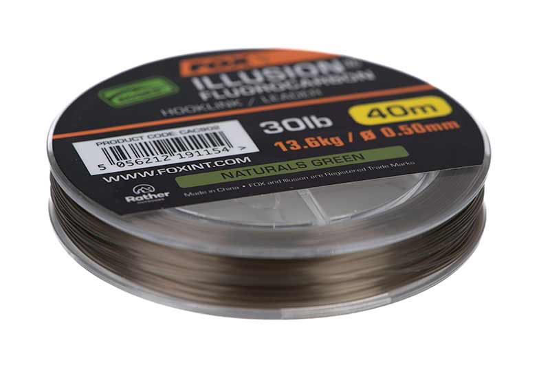 FOX FOX Edges Illusion Fluorocarbon 40m - Naturals Green - Parkfield Angling Centre