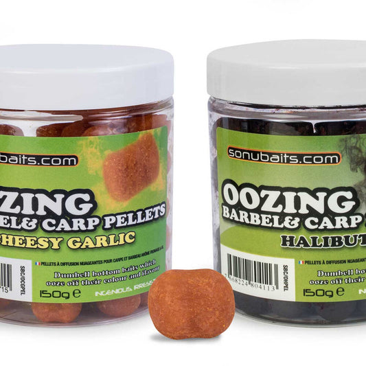 SONU SONU Large Oozing Barbel & Carp Pellets - Cheesy Garlic (120Gr)  - Parkfield Angling Centre