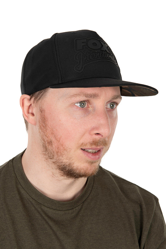 FOX FOX Black / Camo Snapback Hat  - Parkfield Angling Centre