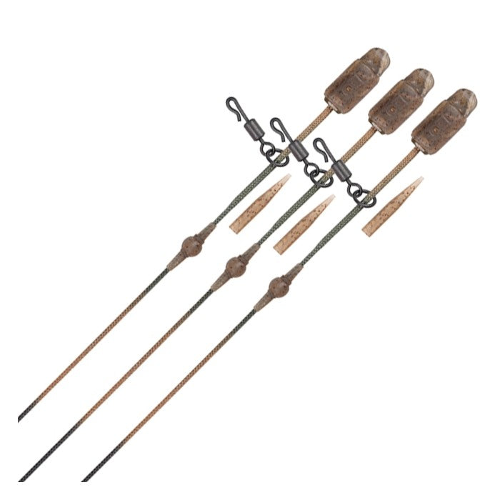 FOX FOX Edges Camo Heli-Clip Rigs 30lb Submerge 3pcs - Parkfield Angling Centre