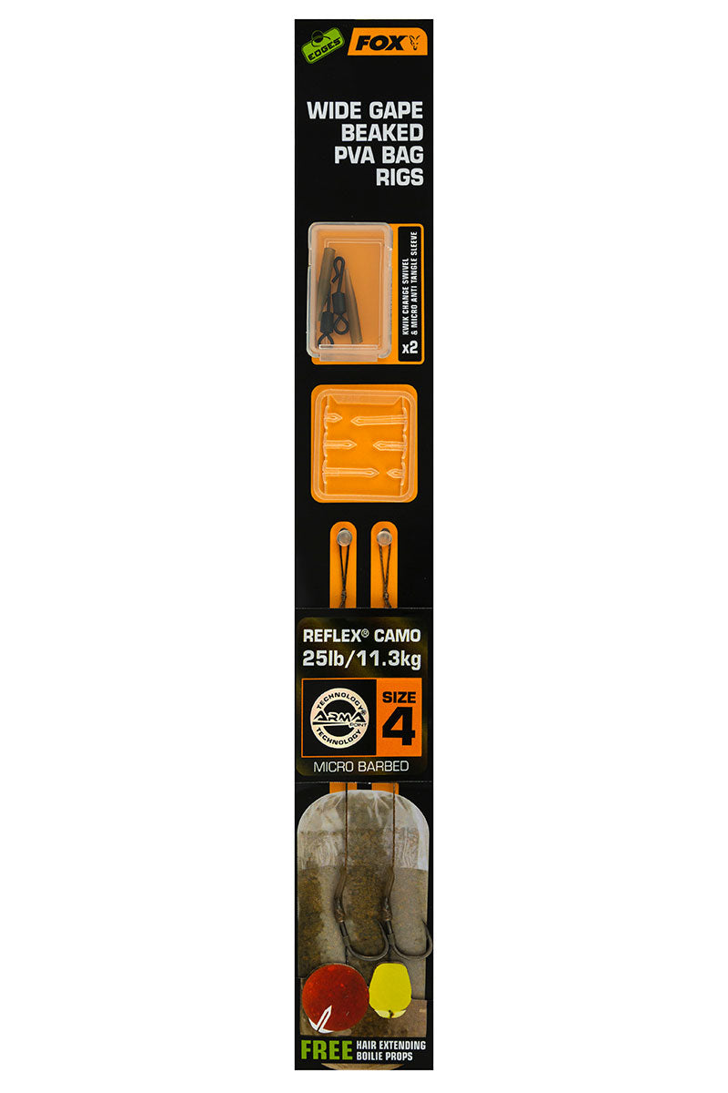 FOX FOX Edges Wide Gape Beaked PVA Ready Rigs - Parkfield Angling Centre
