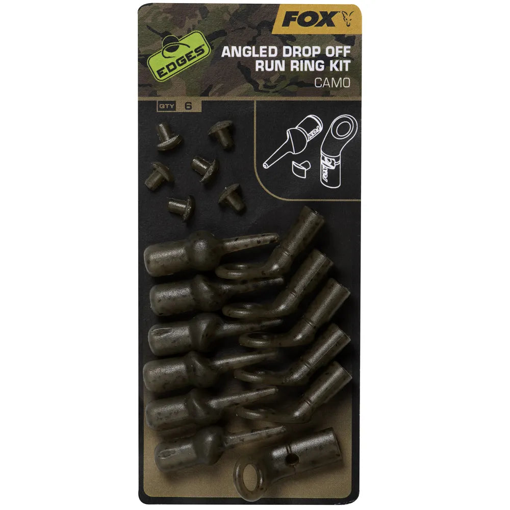 FOX FOX Edges Camo Angled Drop off run rig kit x 6  - Parkfield Angling Centre