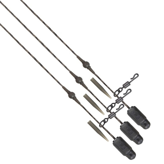 FOX FOX Edges Naturals Heli-Clip Rigs 50lb Copper Core 3pcs - Parkfield Angling Centre