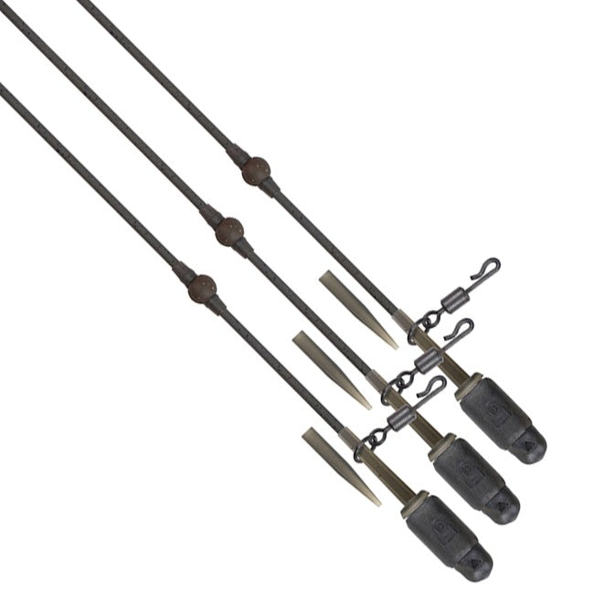 FOX FOX Edges Tuff Tungsten Tubing Heli-Clip Rigs 3pcs - Parkfield Angling Centre