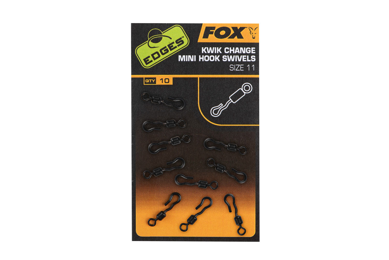 FOX FOX Kwik Change Mini Hook Swivel size 11 x 10  - Parkfield Angling Centre