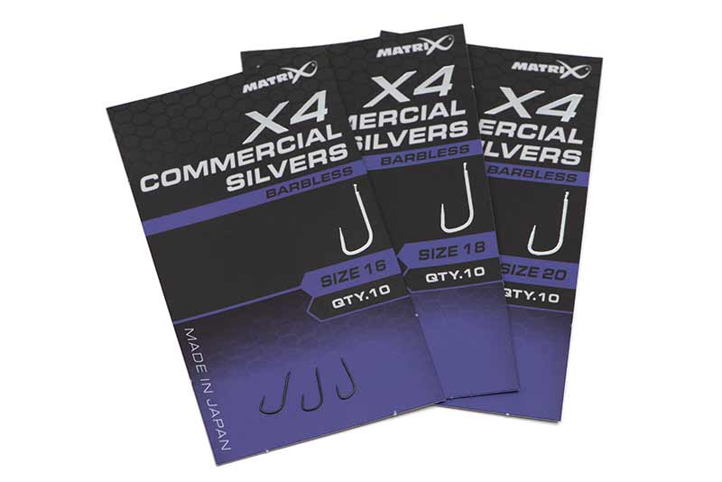 MATRIX MATRIX X4 Commercial Silvers Barbless - Parkfield Angling Centre