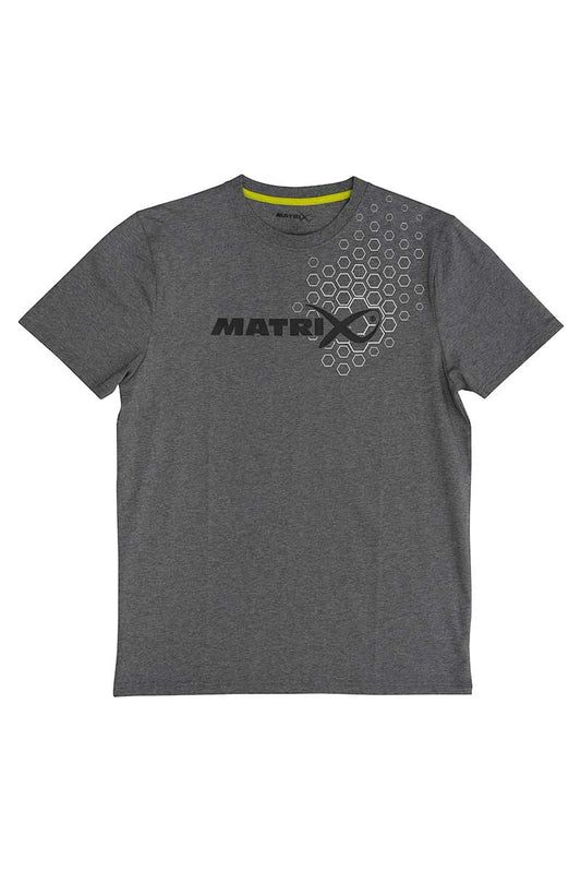 MATRIX MATRIX Hex Print T-Shirt Grey - Parkfield Angling Centre