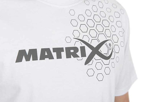 MATRIX MATRIX Hex Print T-Shirt White - Parkfield Angling Centre
