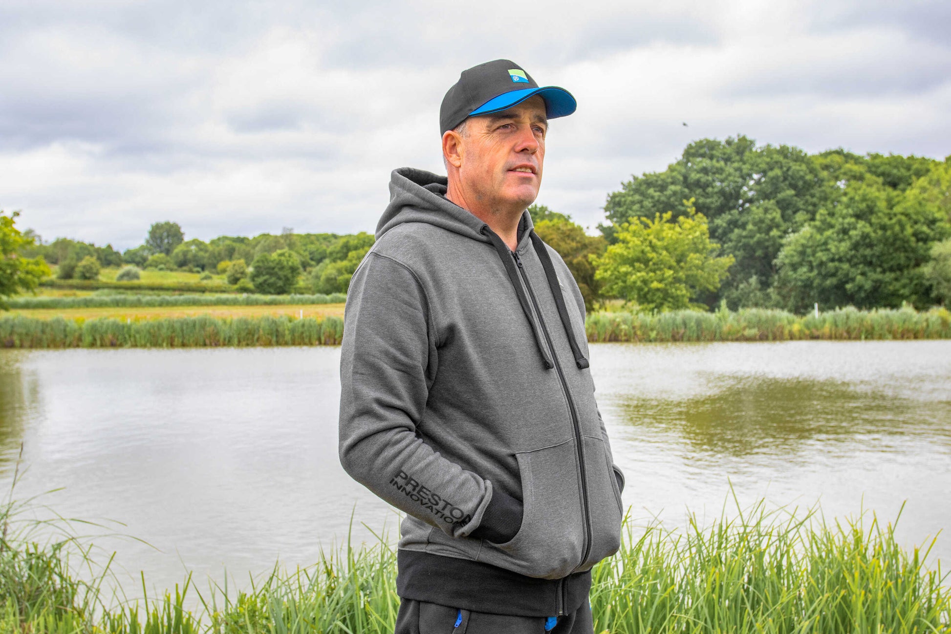 PRESTON PRESTON Grey Zip Hoodie  - Parkfield Angling Centre