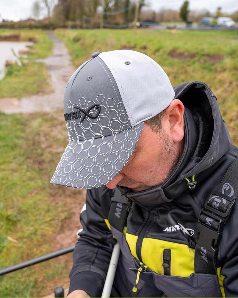 MATRIX Hex Print Baseball Cap  - Grey