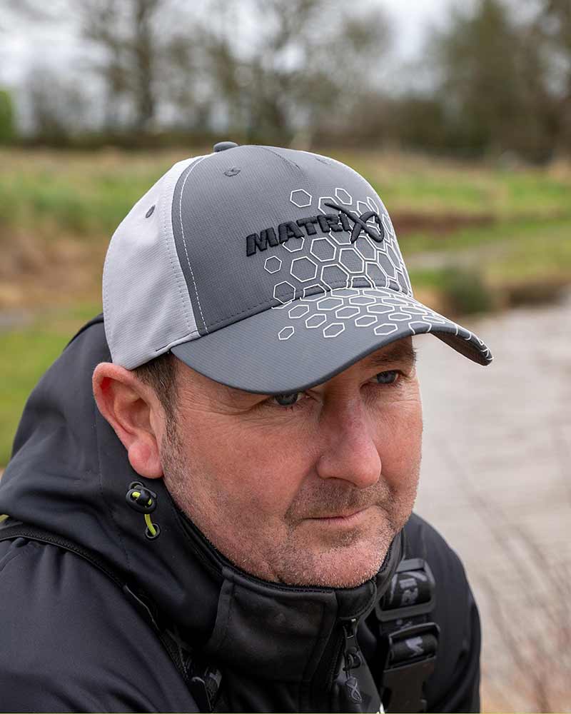 MATRIX Hex Print Baseball Cap  - Grey