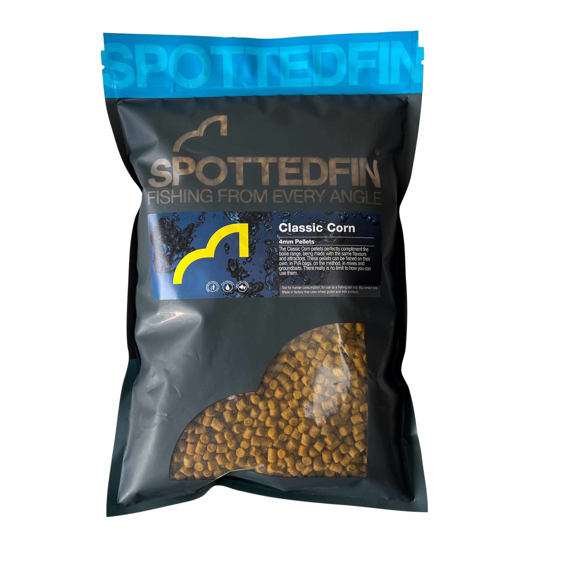 SPOTTED FIN SPOTTED FIN Classic Corn Pellets SPOTTED FIN Classic Corn 4Mm Pellets - Parkfield Angling Centre