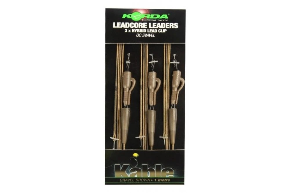 KORDA KORDA Kable Leadcore Leader Hybrid Lead Clip QC Swivel  - Parkfield Angling Centre