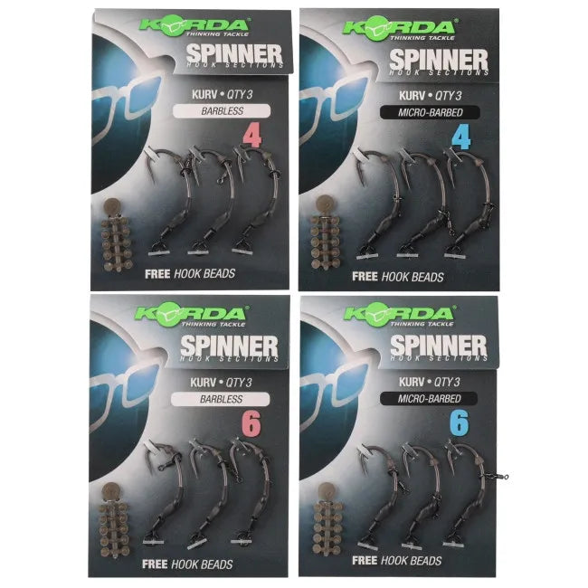 KORDA KORDA Spinner Hook Sections Spinner Barbless  - Parkfield Angling Centre