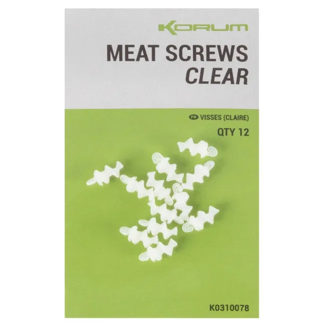 KORUM KORUM Meat Screws Clear  - Parkfield Angling Centre