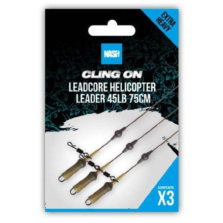 NASH NASH Cling On Leadcore Helicopter Leader 75cm - Parkfield Angling Centre