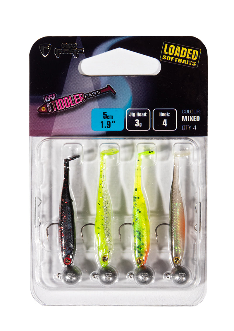 FOX FOX Micro Tiddler Fast Mixed UV Colour Pack LOADED  - Parkfield Angling Centre