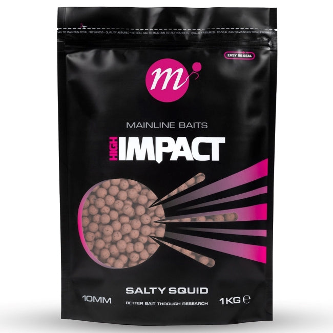MAINLINE MAINLINE Hi Impact Shelf Life Salty Squid - 10mm - 1kg - Parkfield Angling Centre