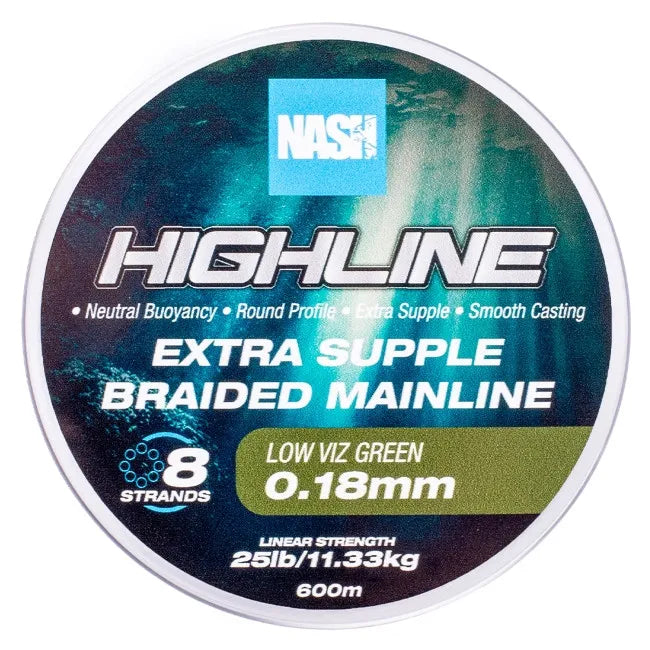 NASH NASH Highline Floating Braid Green  - Parkfield Angling Centre