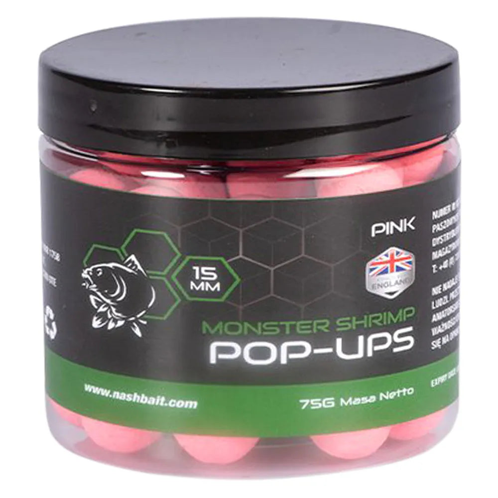 NASH NASH Monster Shrimp Pop Ups 75g  - Parkfield Angling Centre