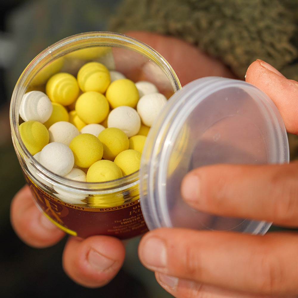 OMC OMC Paella Boosted Fluoro Pop Up 14mm White & Yellow - Parkfield Angling Centre