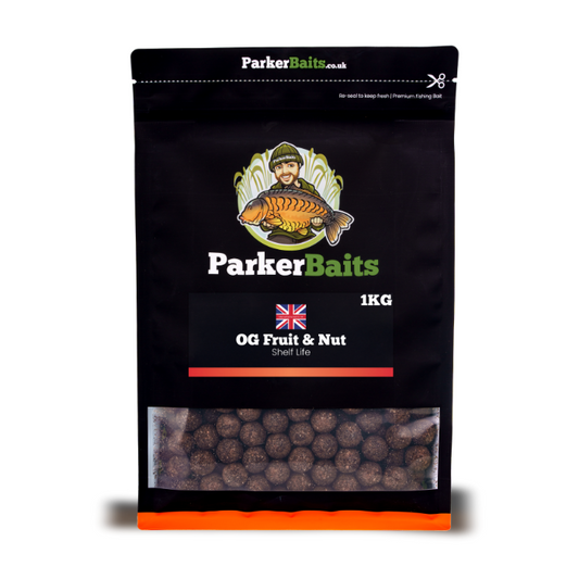 PARKER BAITS PARKER BAITS Boilies - OG Fruit & Nut - Shelf Life - 1kg - Parkfield Angling Centre