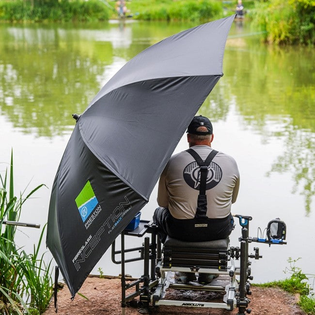 PRESTON PRESTON Inception Fibreglass Flatback Brolly 50" - Parkfield Angling Centre