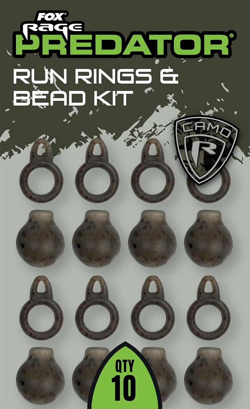 FOX Rage Predator Camo Run Rings & Bead Kit x 10