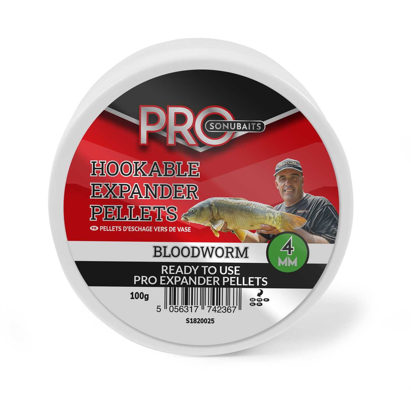 SONU SONU Hookable Expander Pellets - Bloodworm 4Mm (100G)  - Parkfield Angling Centre