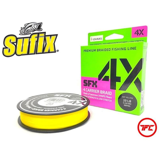 SUFIX SUFIX SFX 4X Hot Yellow 135M  - Parkfield Angling Centre