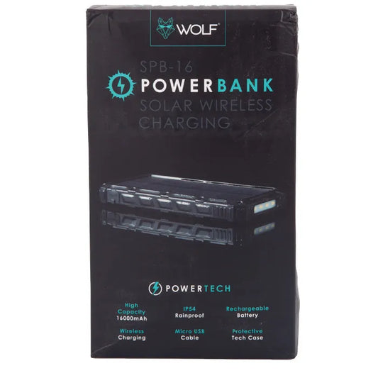 WOLF WOLF SPB-16 Solar Power Bank  - Parkfield Angling Centre