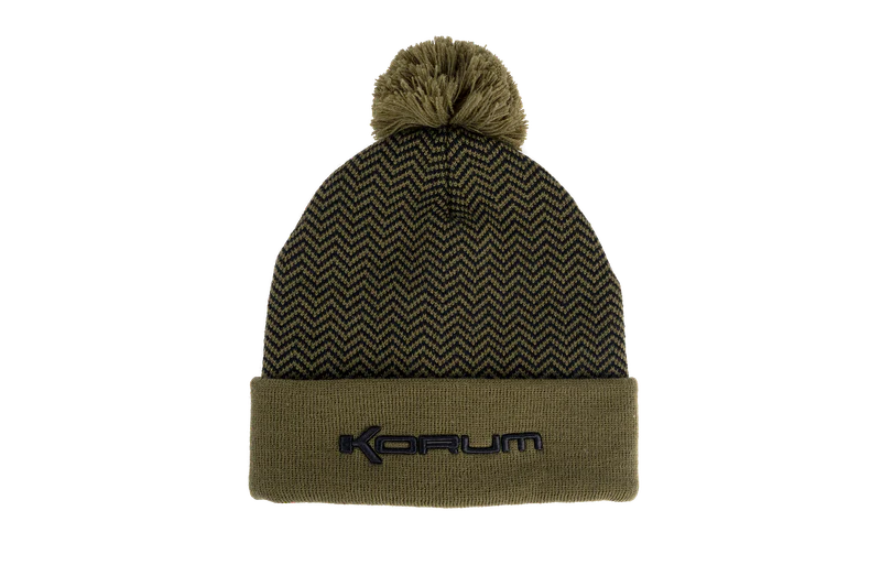 KORUM KORUM Thermal Beanie Hat - Black/Olive - Parkfield Angling Centre