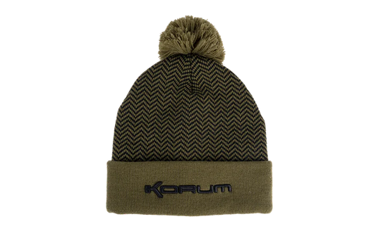 KORUM KORUM Thermal Beanie Hat - Black/Olive - Parkfield Angling Centre