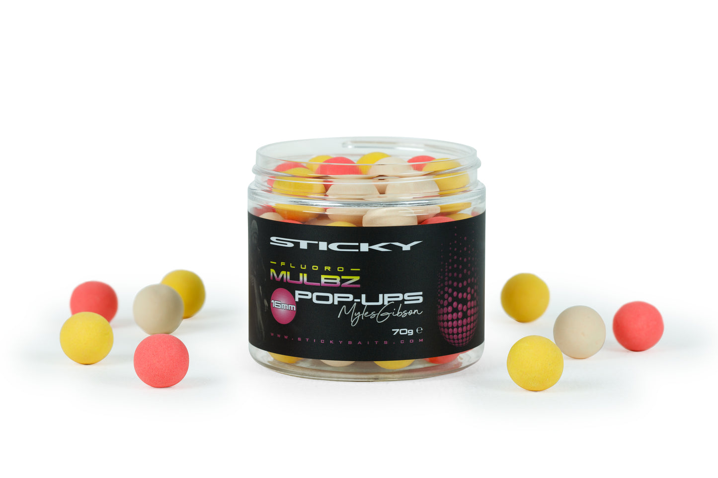 STICKY BAITS STICKY BAITS Mulbz Pop-Ups Fluoro 70g Pot  - Parkfield Angling Centre