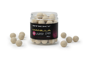 STICKY BAITS STICKY BAITS Manilla White Ones Wafters 16mm 130g Pot  - Parkfield Angling Centre