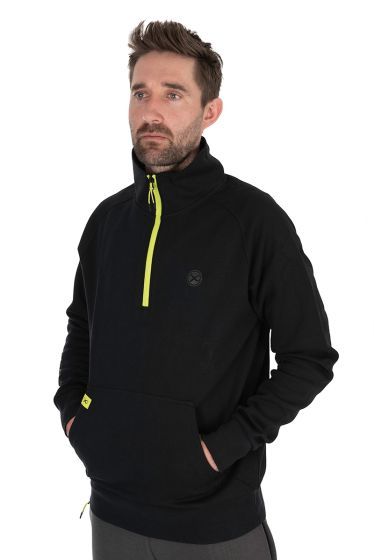 MATRIX MATRIX 1/4 Zip Sweat Black/Lime (Black Edition)  - Parkfield Angling Centre