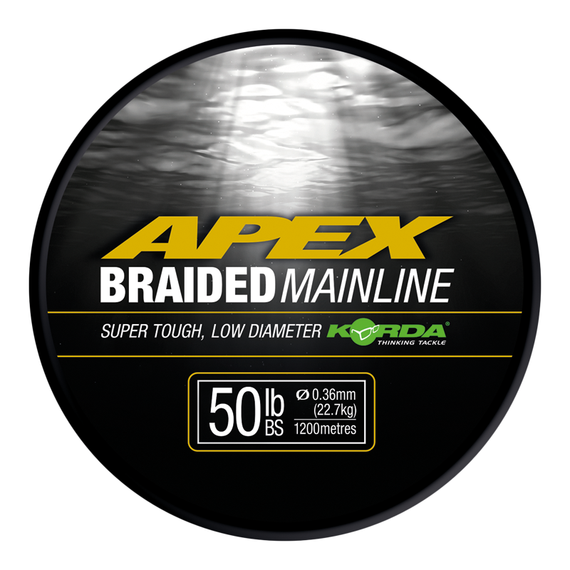 KORDA KORDA Apex Braided Mainline Korda Apex Braided Mainline 50lb/0.36mm 1200m - Parkfield Angling Centre