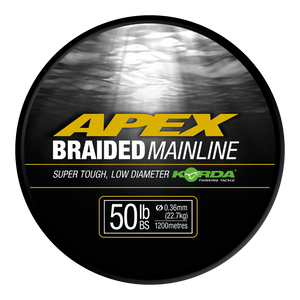KORDA KORDA Apex Braided Mainline Korda Apex Braided Mainline 50lb/0.36mm 1200m - Parkfield Angling Centre