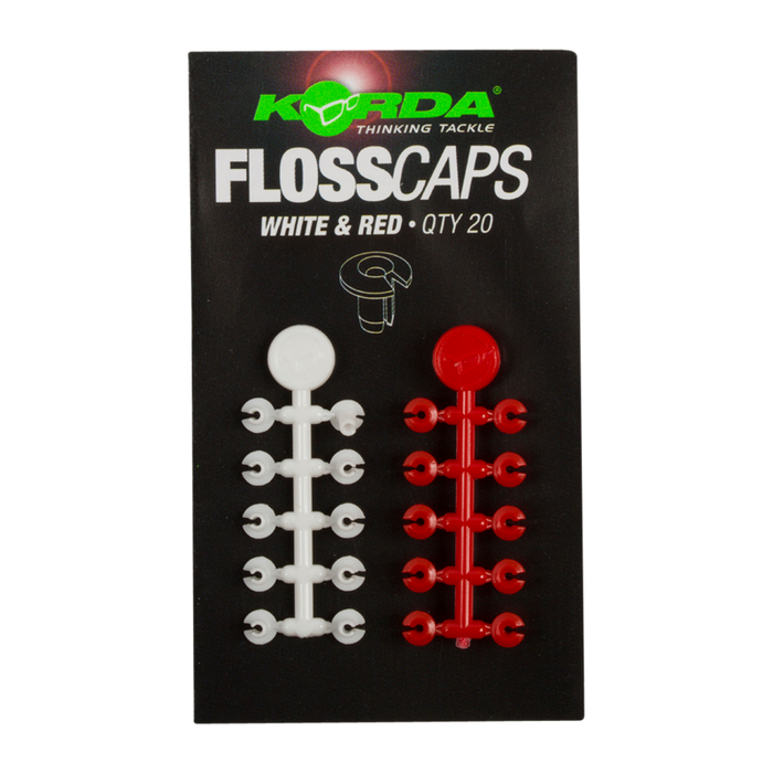 KORDA Floss Caps White/Red