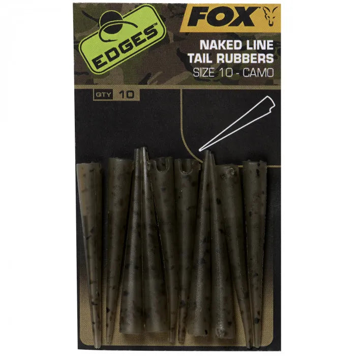 FOX Edges Camo Naked Line Tail Rubbers Size 10 x 10