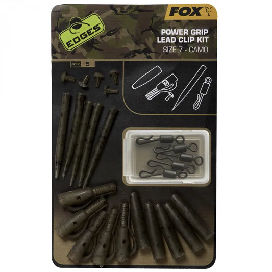 FOX FOX Edges Camo Power Grip Lead Clip Kit Size 7 x 5  - Parkfield Angling Centre