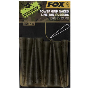 FOX FOX Edges Camo Power Grip Naked Tail Rubbers Size 7 x 10  - Parkfield Angling Centre
