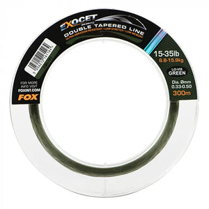 FOX Fox Exocet Pro Lo-Vis Green Double Tapered Fishing Mainline 300m  - Parkfield Angling Centre