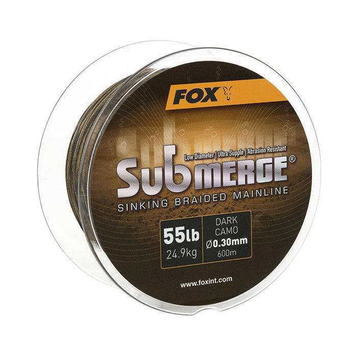 FOX Submerge Dark Camo Sinking Braid 55lb Mainline