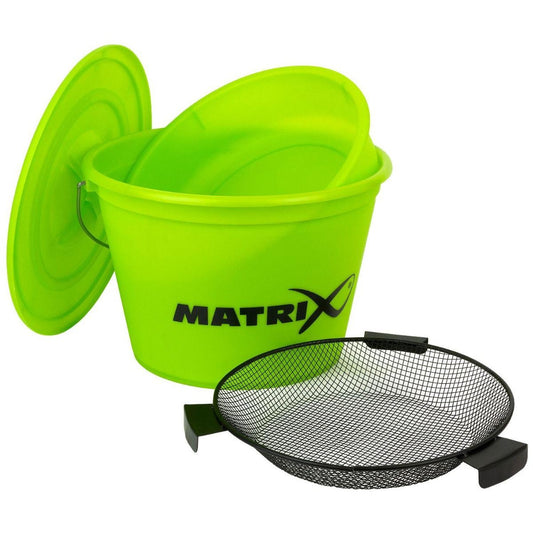 MATRIX MATRIX Bucket Set Inc Tray & Riddle LIME  - Parkfield Angling Centre