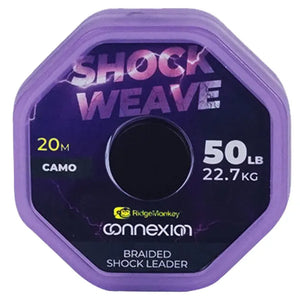 RIDGEMONKEY RIDGEMONKEY Connexion Shock Weave Braided Shock Leader 50lb  - Parkfield Angling Centre